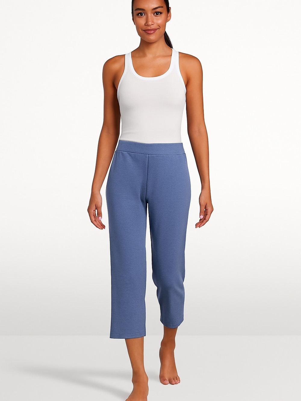 Secret Treasures Cropped Lounge Pants - Periwinkle Blue